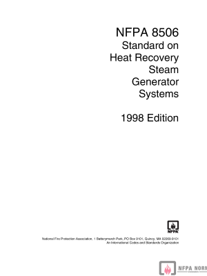 NFPA 8506 PDF NFPA 8506 PDF
